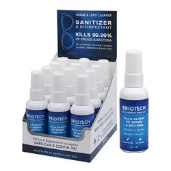 Briotech® Eyeglass Sanitizer & Disinfectant - 2 oz. (case of 72 + POP display)
